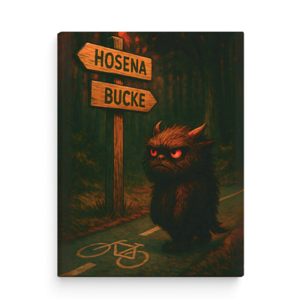 Bild Leinwand "Mieps auf dem Radweg"