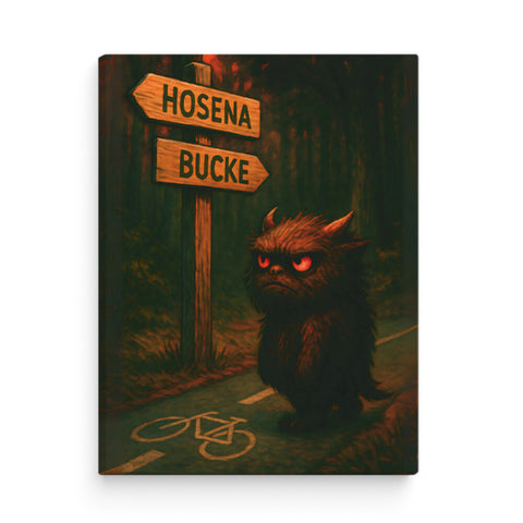 Bild Leinwand "Mieps auf dem Radweg"