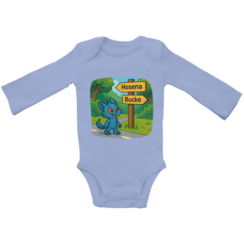 Baby Bio Bodysuite Langarm Mieps auf dem Radweg