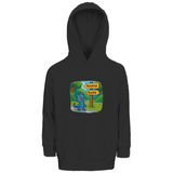 Kinder Premium Bio Hoodie Mieps auf dem Radweg