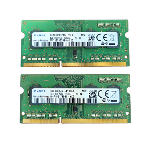 Samsung 2x 4GB DDR3 SO-DIMM – PC3-12800S – M471B5173DB0-YK0