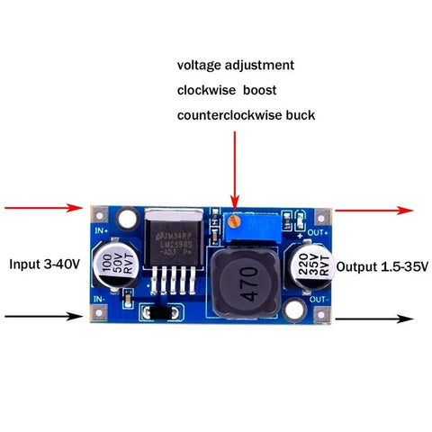 LM2596 DC-DC Buck Converter Modul – 3V-40V zu 1.5V-35V