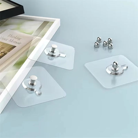 Selbstklebende transparente Wandhaken – 10er Set
