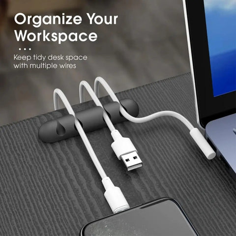 Cable Cord Wire Organizer – Silikon Kabelhalter für USB & Co.