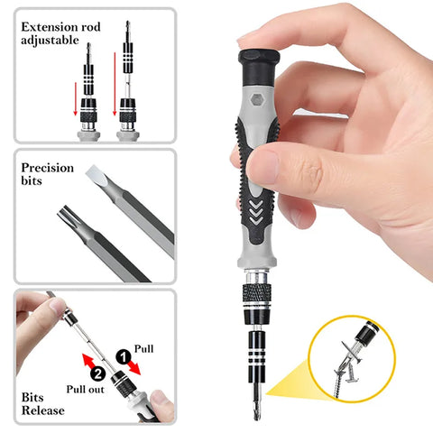 115-tlg. Magnetisches Präzisions-Schraubendreher-Bit-Set – Universal Werkzeug