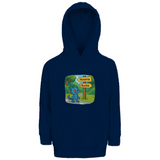 Kinder Premium Bio Hoodie Mieps auf dem Radweg